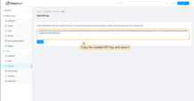 Copy the created API key and save it, we will need it for integration on IoT Hub.