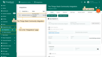 Go to the "Integrations" page in the "Integration center" section. Click on your The Things Stack integration to open its details window. Enter edit mode by clicking the orange pencil button in the top-right corner.