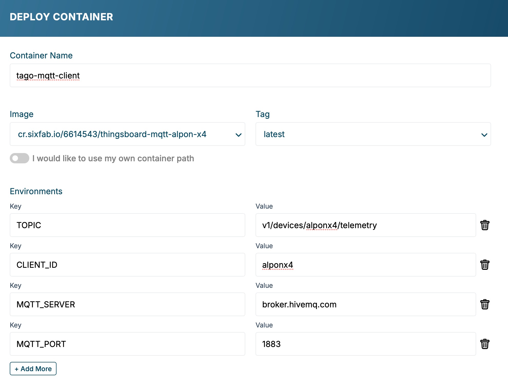 Deployment Configuration 1