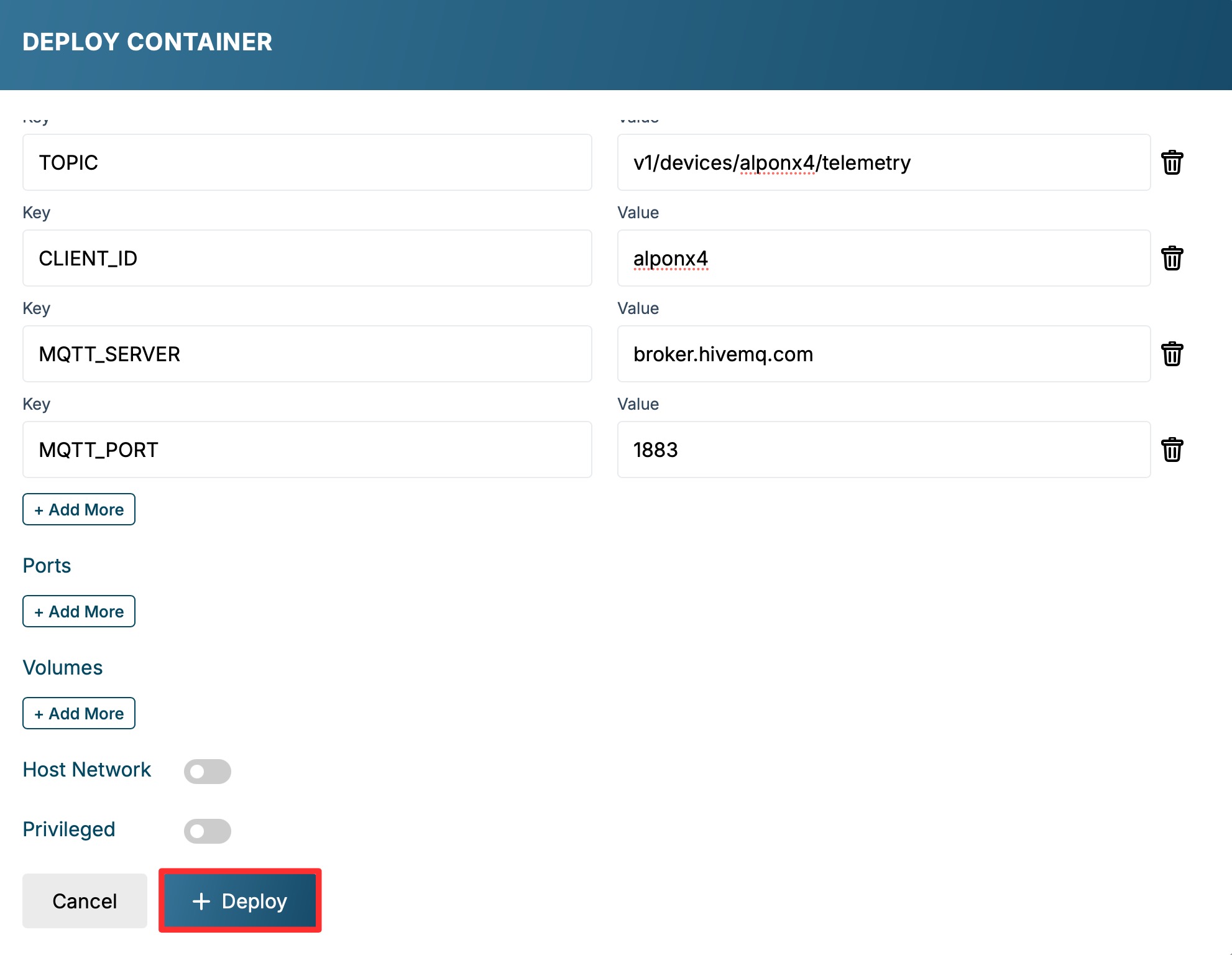 Deployment Configuration 2