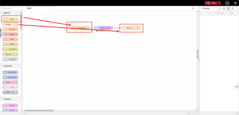 Drag out the inject node and debug node from the left node bar to trigger the process.