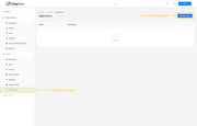 Go to the Applications page and click on Add application button.