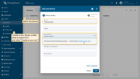 Name the device. For example Smart Device. Then, create a new device profile: enter a name for it, then click "Create a new one".