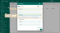 Name the device. For example Smart Device. Then, create a new device profile: enter a name for it, then click "Create a new one".