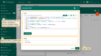 Define the calculation function that will use the variables added in the "Arguments" section. The name of the variable that stores the result is defined in the function. In the "Output" section, set the output type to Time series. Finally, click "Add".
