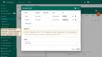 In the "Expression" section, enter the mathematical expression for the calculation using the variables defined in the "Arguments" section.