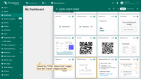 Select the "HTML Value Card" widget from the "Cards" widgets bundle.