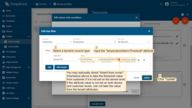 Select a dynamic source type, enter <b>temperatureAlarmThreshold</b>, and click "<b>Update</b>". Optionally, check "Inherit from owner". This allows the threshold value to be taken from the customer if it is not set at the device level. If it is not set at either the device or customer level, the rule will use the value from <b>tenant attributes</b>.