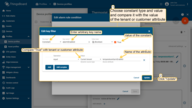 Use the <b>"Constant" key type</b> and specify the <b>constant value</b> you want to compare with the tenant or customer attribute value. Apply all changes.