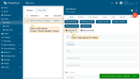 Open the device's detail page by clicking on the device name in the list. Click the "<b>Copy device Id</b>" button.