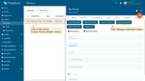 Open "<b>Device details</b>" window and click the "<b>Manage credentials</b>" button;