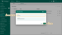 Enter the <b>name</b> for the new user group and click "<b>Add</b>" to create the group.
