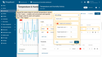 Repeat the same steps to convert temperature values for the Y-axis — enable unit conversion and specify the target units for each measurement system. Click "Apply".