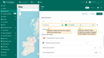Specify a name for the new button — for our example, "Add building" — and set its icon and color. Click the "Action" field to define the action, and instead of the default "Do nothing"