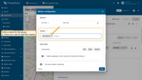 In the "Groups" section, enter a name for the group to which you want to add this marker.