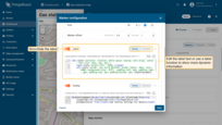 Here, you can customize the label displayed above the marker. By default, the label displays the entity name. You can edit the label text or use a label function to display more dynamic information;